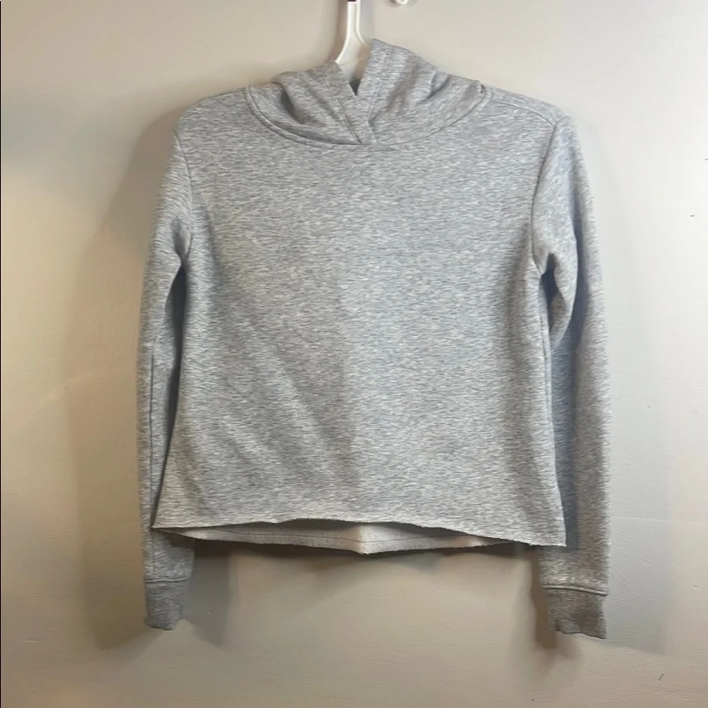 Justice Girls Active Gray Cropped Hooded Sweatshirt Size 10 #32